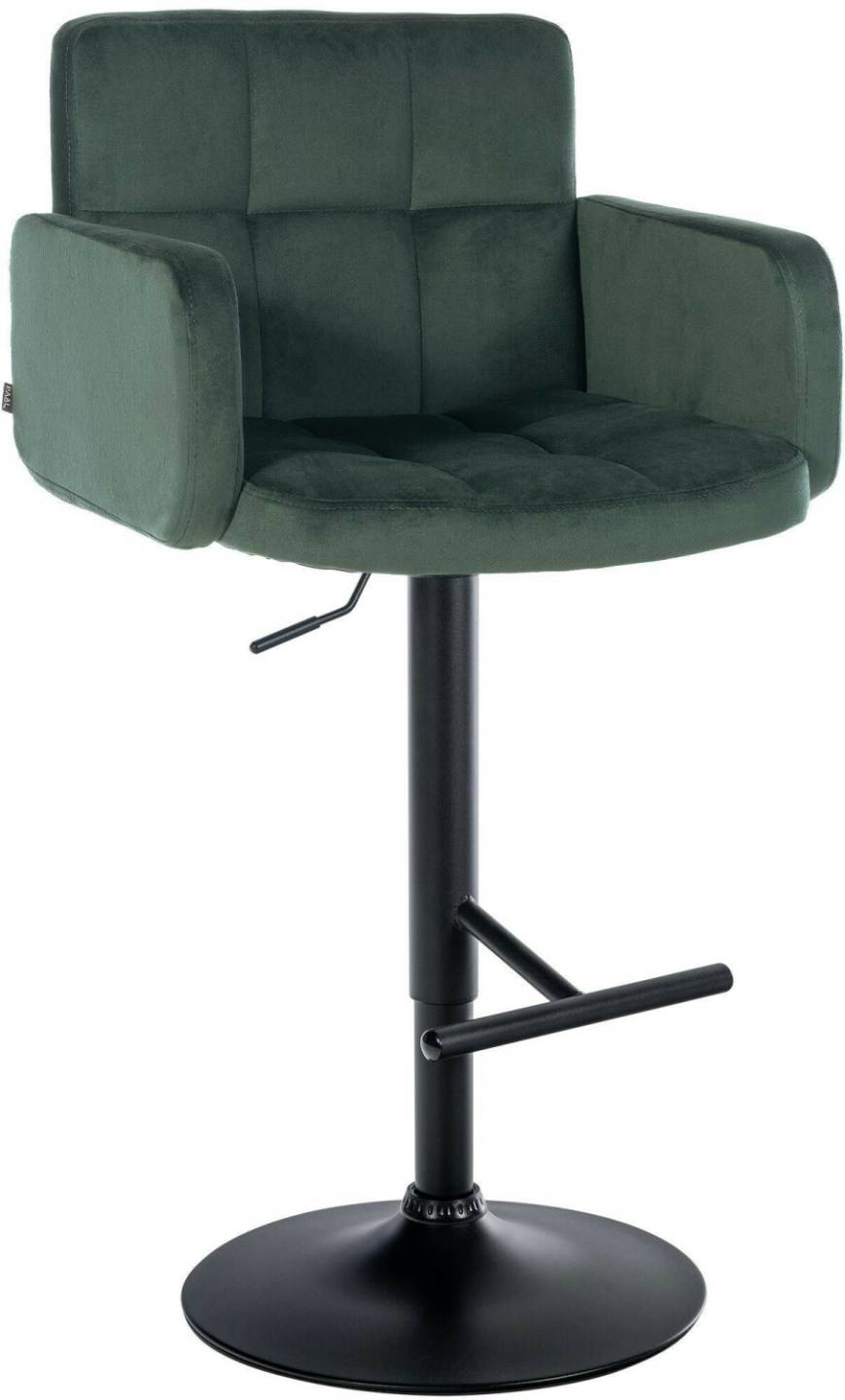 CLP Bar stool Los Angeles velvet black dark green (323090) Mobili bar