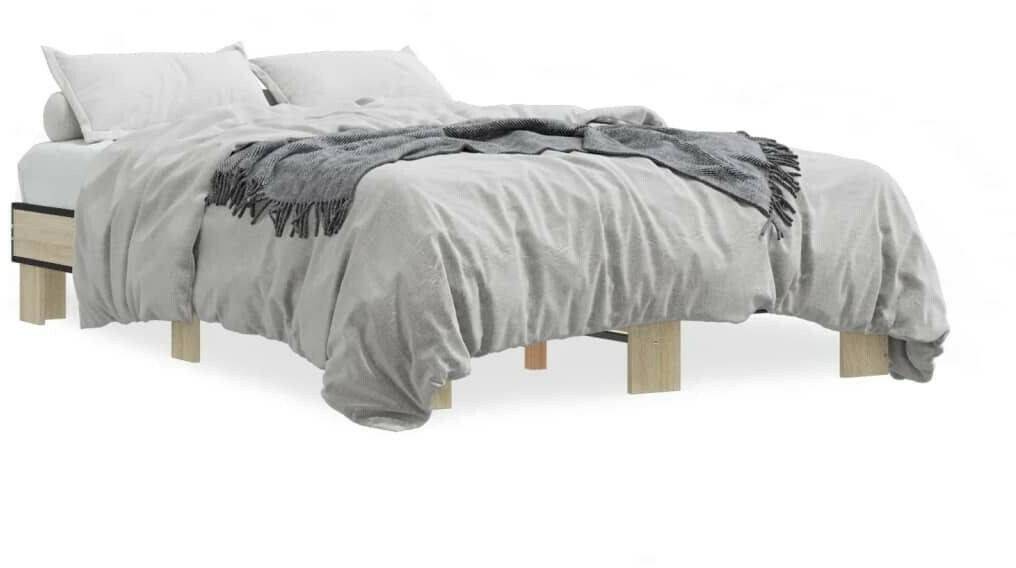 Letti vidaXL Bed frame made of wood material metal 135x190cm (845893)