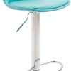 Mobili bar CLP Bar stool Kiel fully upholstered faux leather chrome blue (102496410)