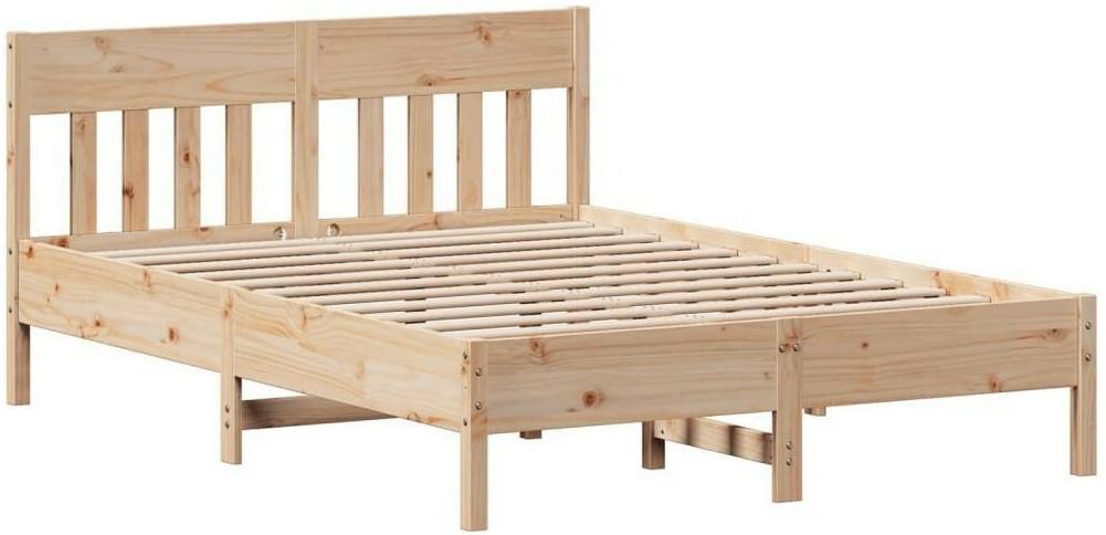 Letti vidaXL Solid wood bed with headboard pine 120x200cm (842650)