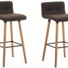 Mobili bar CLP Set of 2 bar stools Lincoln fabric natural brown (304946)