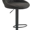 Mobili bar CLP Bar stool Lazio fabric black dark gray (321775)