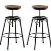 Mobili bar CLP Set of 2 bar stools Beam black (320700)