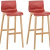 Mobili bar CLP Set of 2 bar stools Hover Natura red (315022)