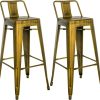 CLP Set of 2 bar stools Mason gold (307504) Mobili bar