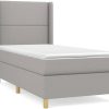 Letti vidaXL Box spring bed with mattress 100x200cm fabric (3131889)