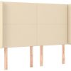 Letti vidaXL LED headboard 147x16x118/128cm fabric (3123771)