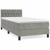 vidaXL Box spring bed with mattress 90x190cm velvet (3141455) Letti