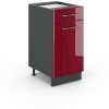 Mobili da cucina VICCO Drawer base cabinet Fame-Line 40 cm anthracite/bordeaux red high gloss modern