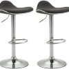 Mobili bar CLP Set of 2 bar stools Shanghai fabric dark gray (313948)