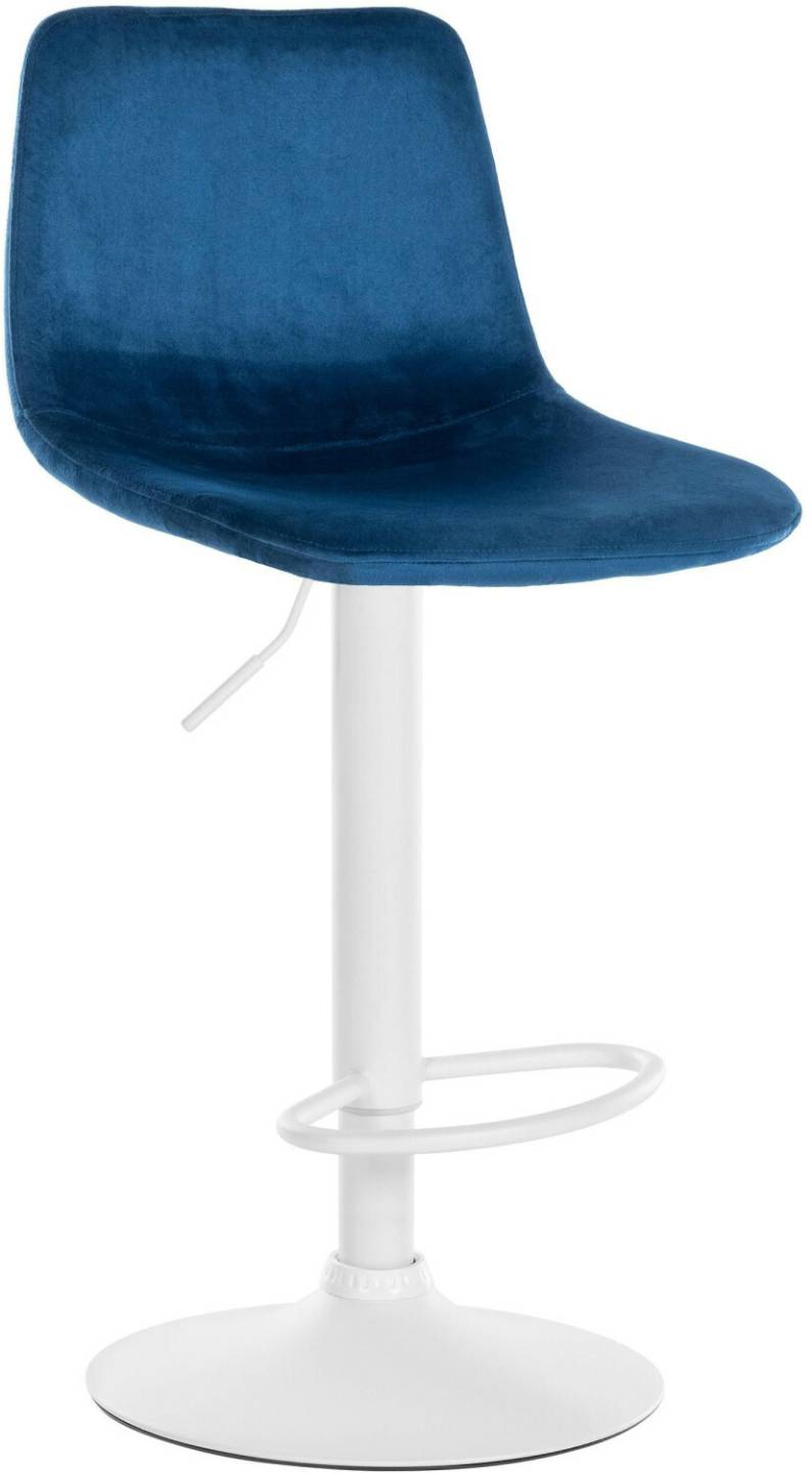 CLP Bar stool Divo velvet white blue (321711) Mobili bar