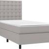 Letti vidaXL Box spring bed with mattress & LED 100x200cm fabric (3135173)