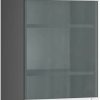 VICCO Glass wall cabinet Fame-Line 40 cm anthracite/white country house Mobili da cucina