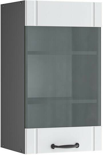 VICCO Glass wall cabinet Fame-Line 40 cm anthracite/white country house Mobili da cucina