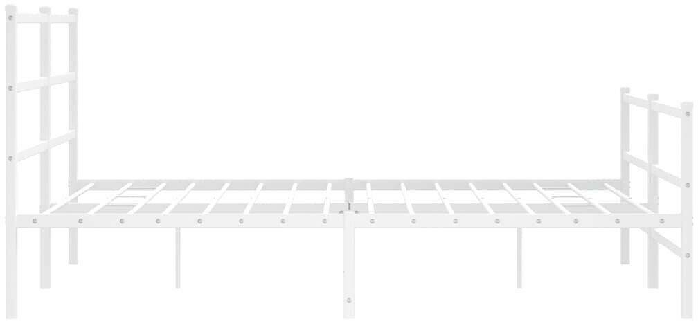 Letti vidaXL Bed frame with head and footboard metal 160x200cm (355435)