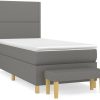 Letti vidaXL Box spring bed with mattress 90x200cm fabric (3137046)