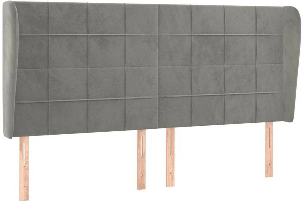 Letti vidaXL Headboard with ears 163x23x118/128cm velvet (3118010)