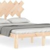 Letti vidaXL Solid wood bed with headboard 120x200cm (3193721)