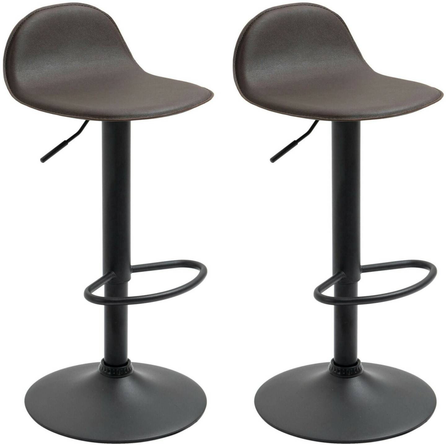 CLP Set of 2 bar stools Lana V2 black brown (319872) Mobili bar