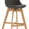 CLP Bar stool Cannes fabric Natura dark gray (102478156) Mobili bar