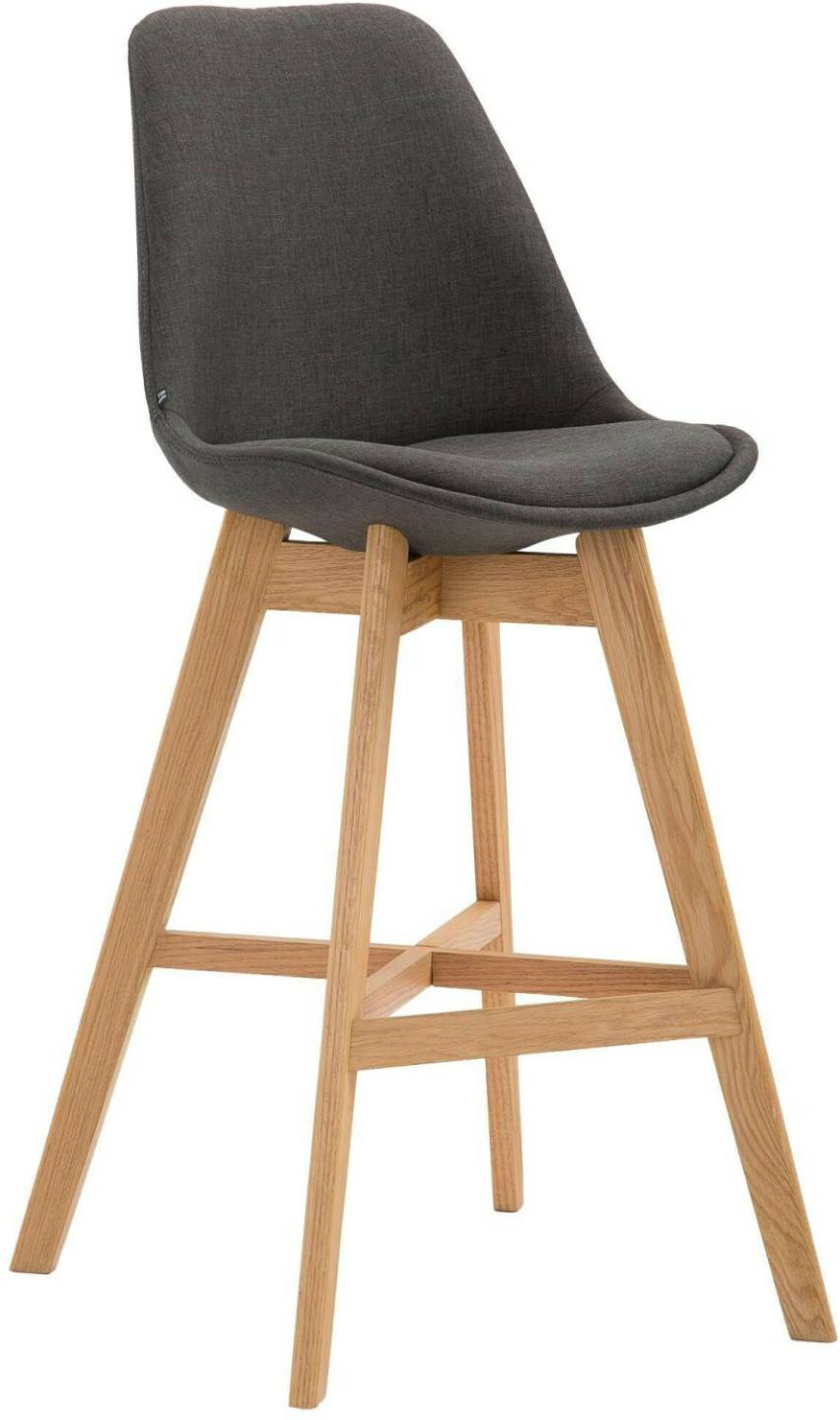 CLP Bar stool Cannes fabric Natura dark gray (102478156) Mobili bar