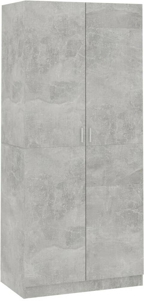 vidaXL Armadio a 2 ante (90x52x200cm)grigio cemento Armadi guardaroba