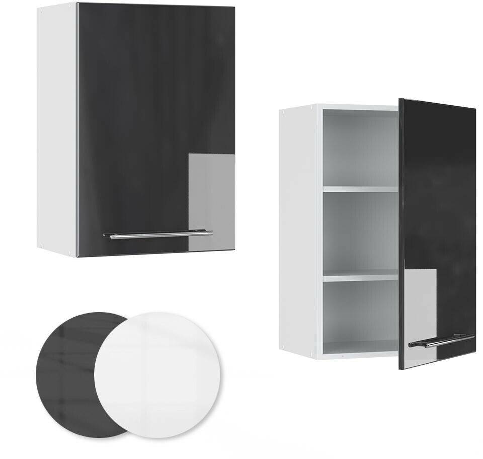 Mobili da cucina VICCO Wall cabinet Fame-Line 50 cm white/anthracite high gloss modern