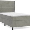 vidaXL Box spring bed with mattress 80x200cm velvet (3129117) Letti