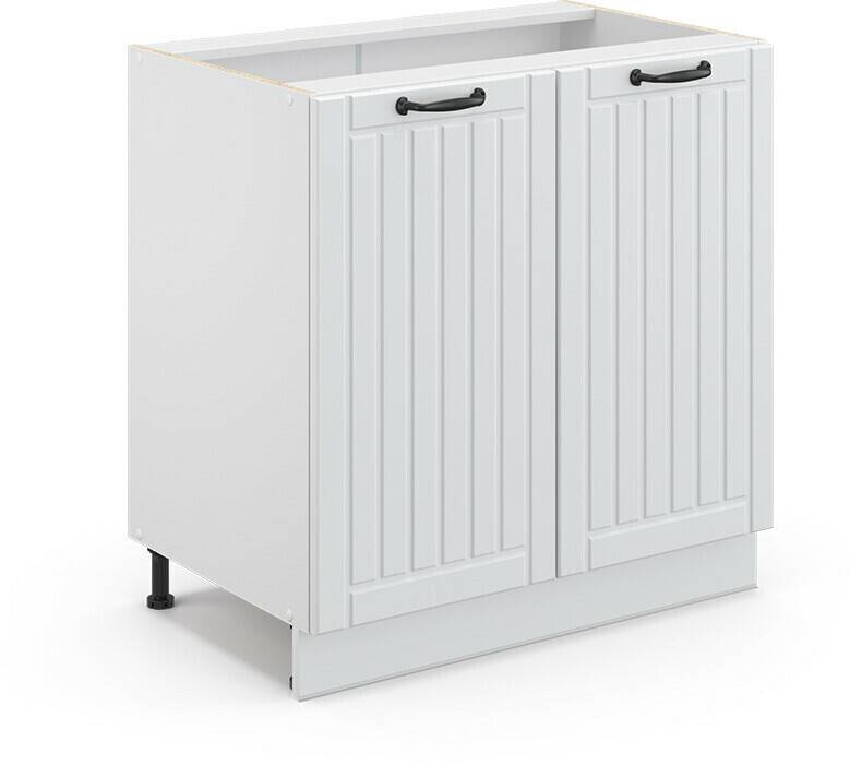 VICCO Base cabinet Fame-Line 80 cm white/white country house Mobili da cucina