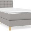 vidaXL Box spring bed with mattress 90x190cm fabric (3140897) Letti