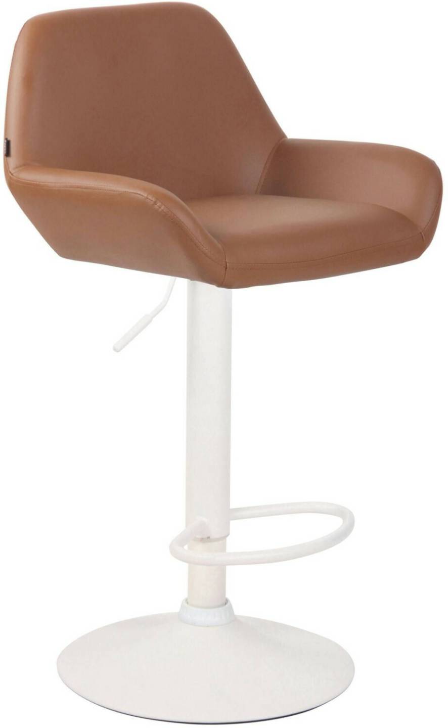 CLP Bar stool Braga artificial leather white light brown (318130) Mobili bar