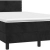 Letti vidaXL Box spring bed with mattress & LED 120x200cm velvet (3134335)