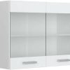 Mobili da cucina Livinity Kitchen cabinet glass R-Line, 80 cm, white country house/white