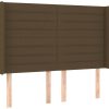 vidaXL Headboard with ears 147x16x118/128cm fabric (3119721) Letti