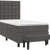 Letti vidaXL Box spring bed with mattress 90x200cm velvet (3138062)