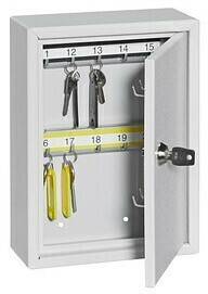 Cassettine portachiavi ISS Ulm key box gray with 20 hooks cylinder lock St.