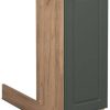 Mobili da cucina VICCO Shelving island base cabinet Fame-Line 30 cm oak/green-gold country house