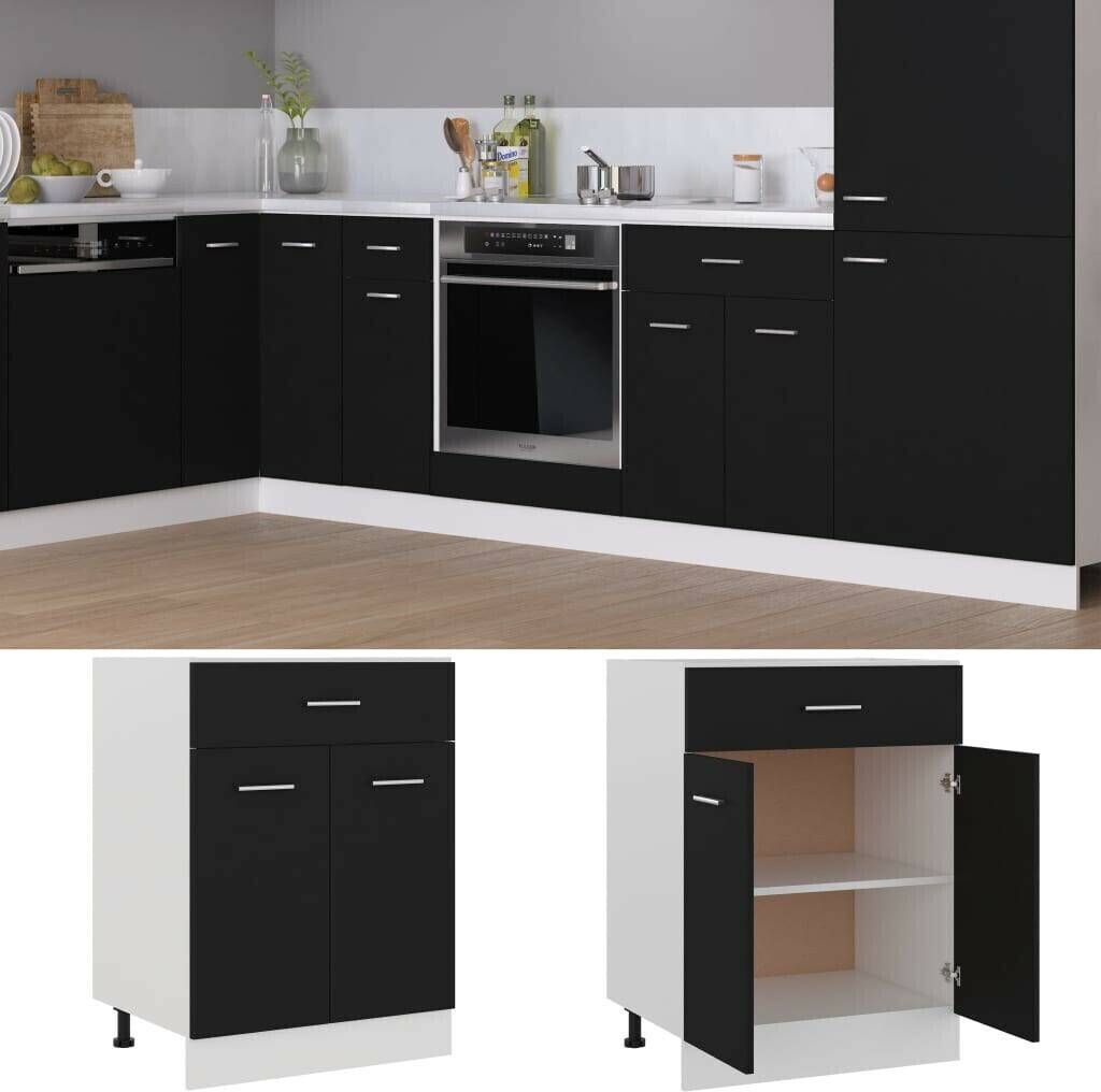 vidaXL Black drawer base 60x46x81,5 cm Mobili da cucina