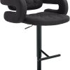 CLP Bar stool Dublin FABRIC black black (318202) Mobili bar