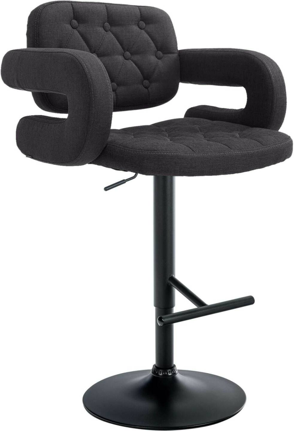 CLP Bar stool Dublin FABRIC black black (318202) Mobili bar