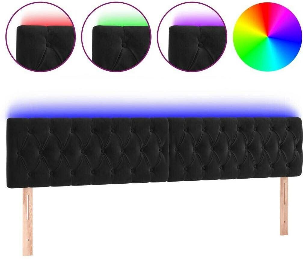 vidaXL LED headboard 180x7x78/88cm velvet (3122010) Letti