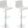 CLP Set of 2 bar stools Hover plastic chrome white (306730) Mobili bar