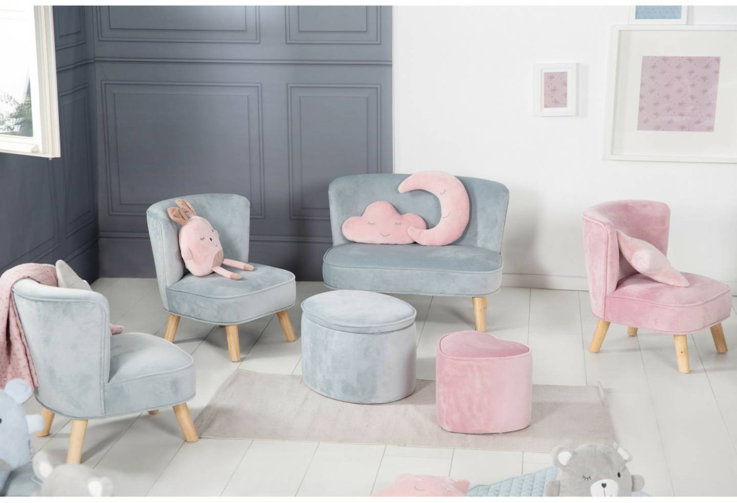 Roba Lil Sofa velvet450110SY Sedie & poltrone per bambini