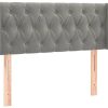 vidaXL LED headboard 103x16x78/88cm velvet (3123614) Letti