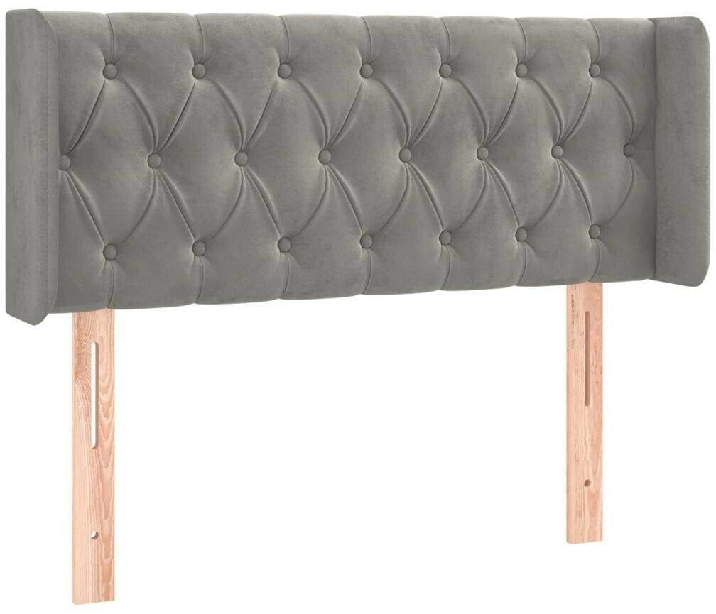 vidaXL LED headboard 103x16x78/88cm velvet (3123614) Letti