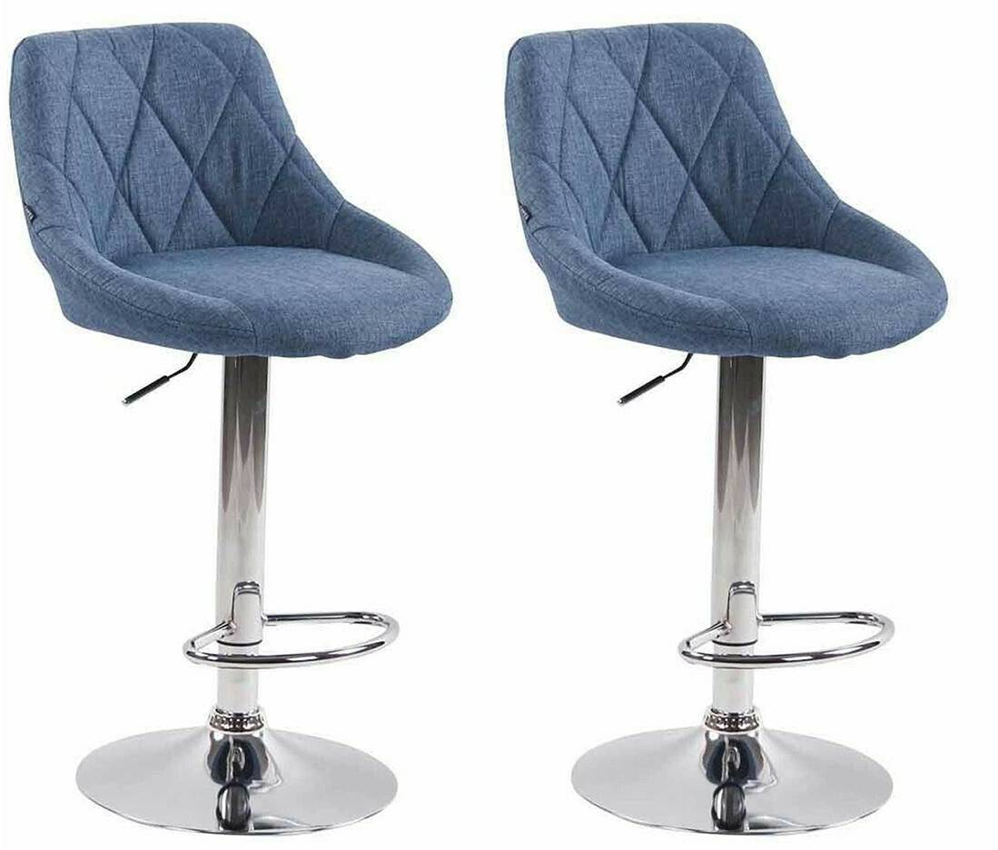 Mobili bar CLP Set of 2 bar stools Lazio fabric blue (307050)