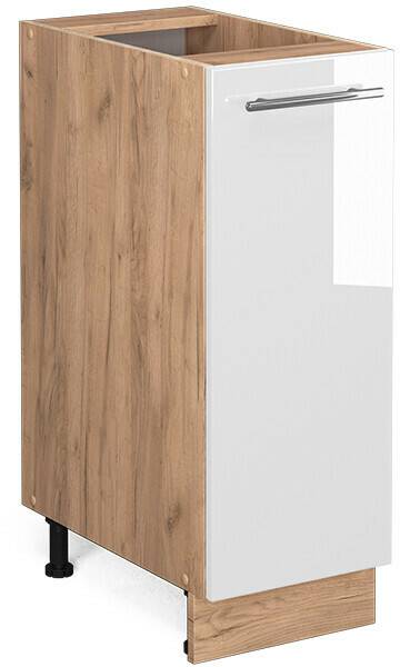 VICCO Apothecary base cabinet Fame-Line 30 cm oak/white high gloss modern Mobili da cucina