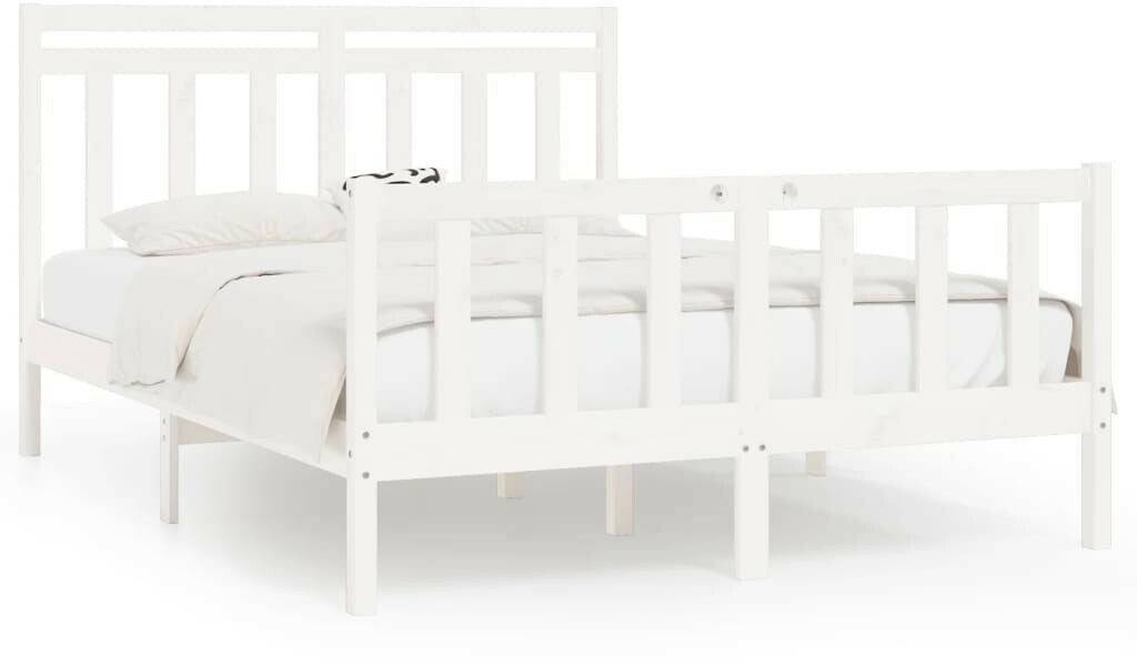 vidaXL Solid wood bed pine 160x200cm (3107039) Letti