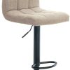 Mobili bar CLP Bar stool Calma fabric black cream (322477)