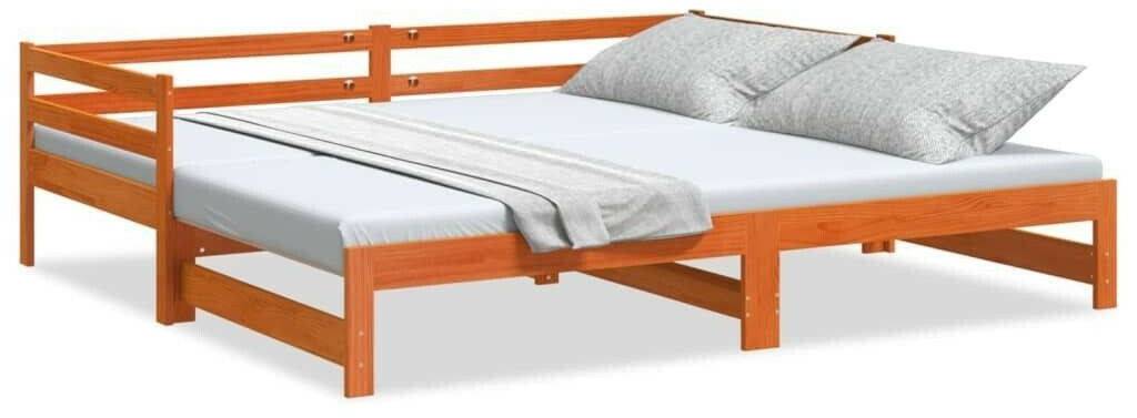 Letti vidaXL Daybed extendable solid pine wood 90x200cm (847159)